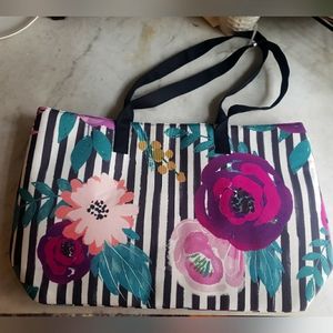 NEW Striped floral tote bag